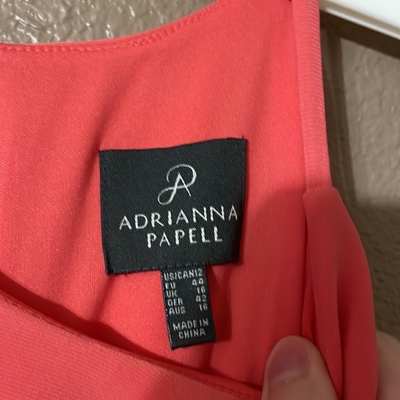 Coral and floral Adrianna Papell swing dress - Picture 3 of 5